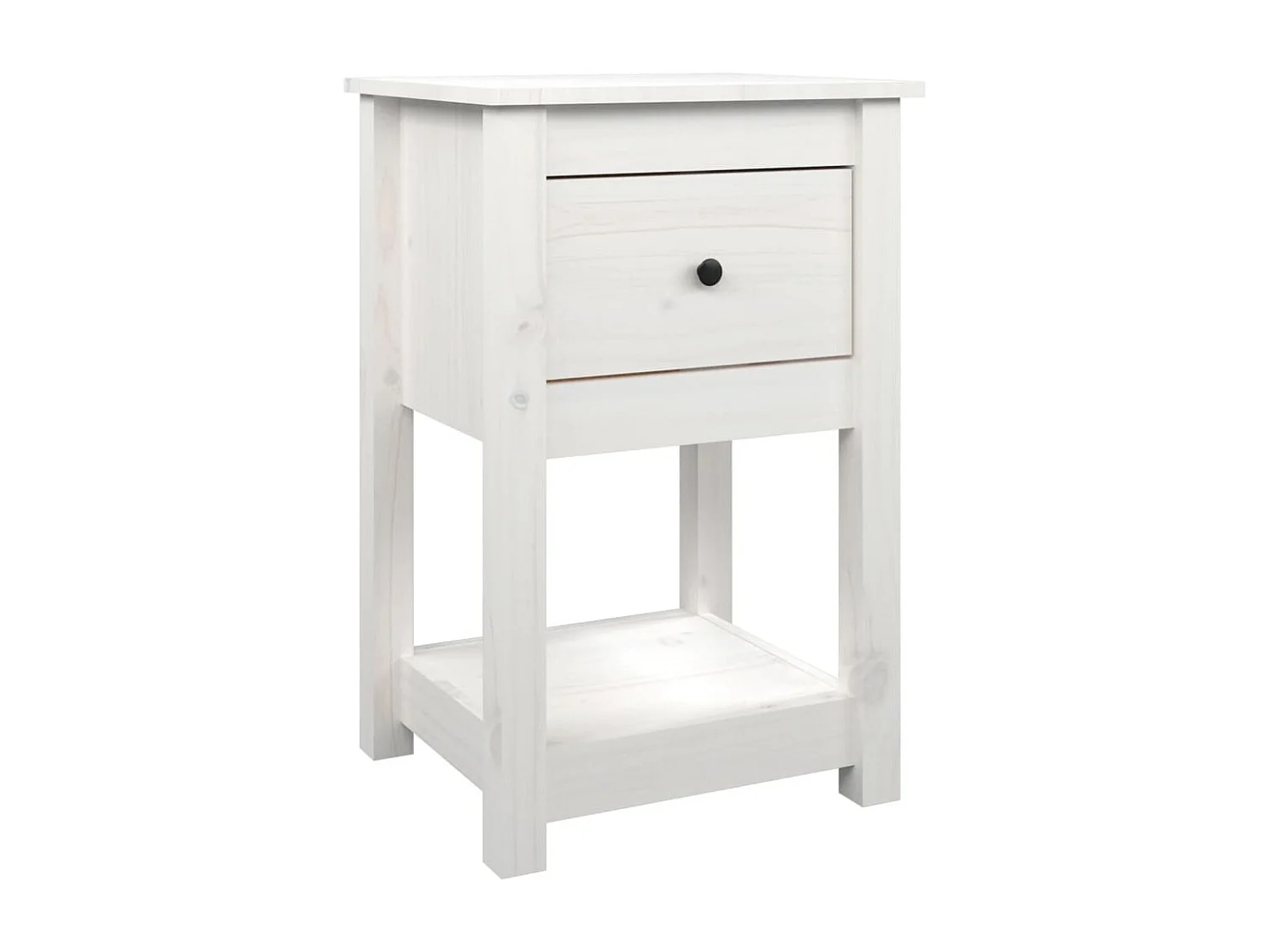 Fourmies  Table de chevet Blanc 40x35x61,5 cm Bois de pin massif