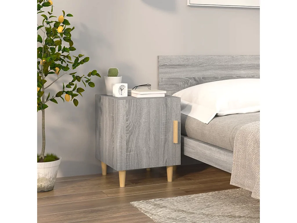 Oupeye  Table de chevet Sonoma gris Bois d'ingénierie