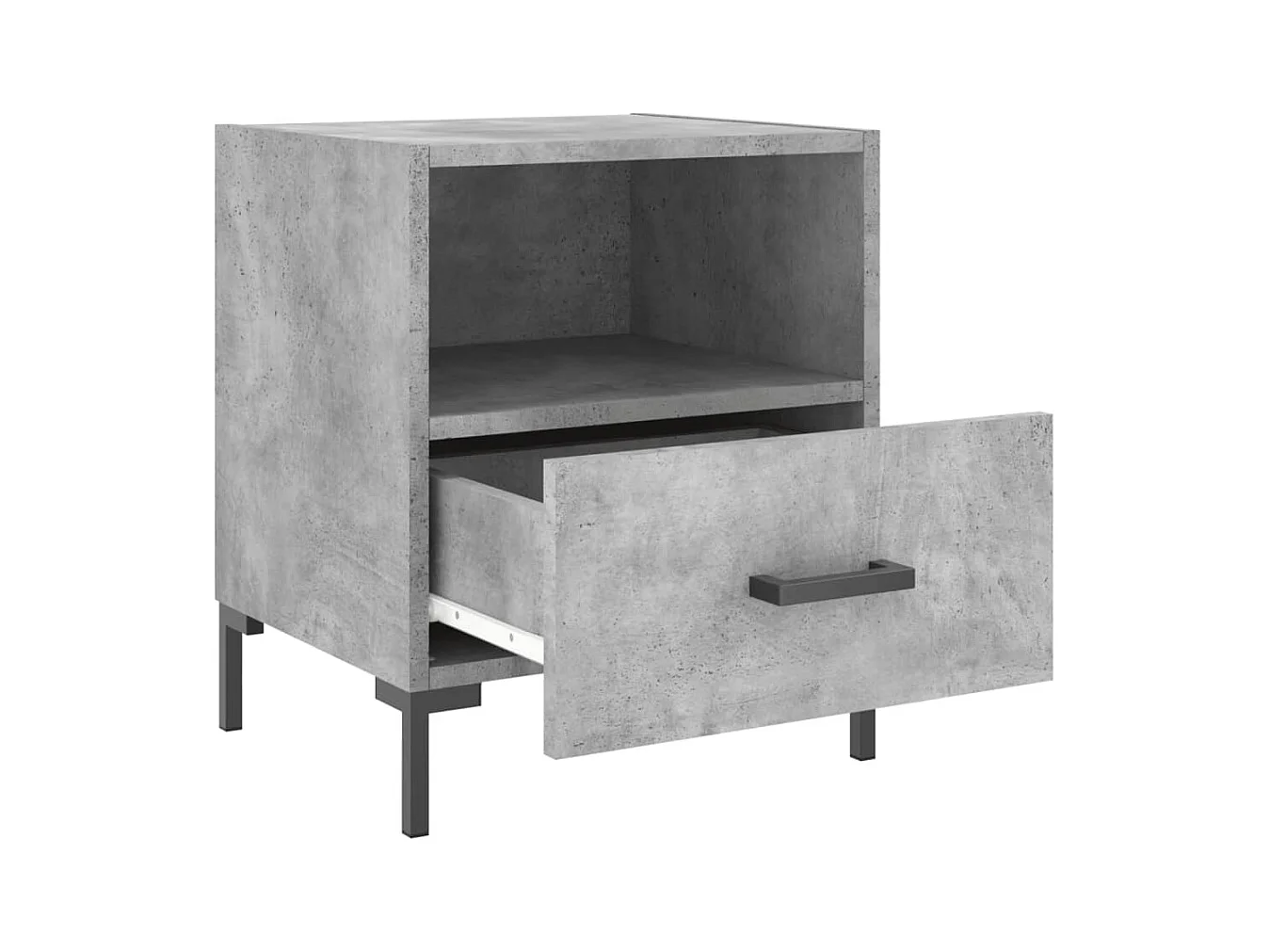 Paul-Henri  Tables de chevet 2pcs gris béton 40x35x47,5cm bois d’ingénierie