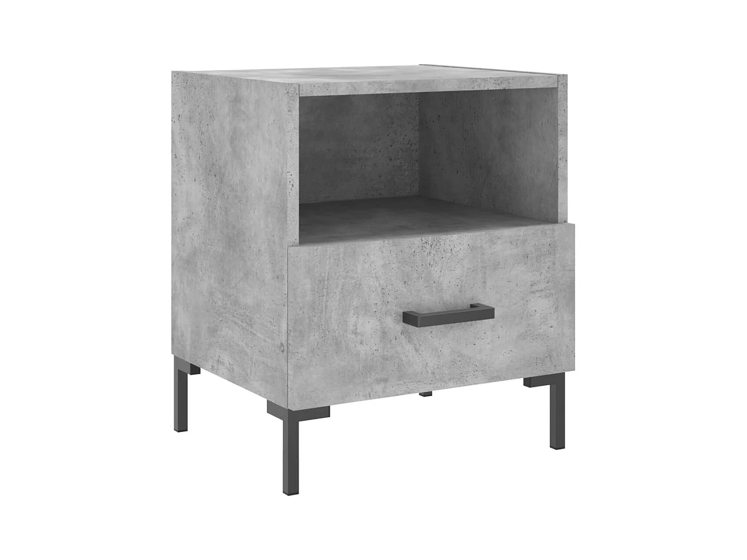 Paul-Henri  Tables de chevet 2pcs gris béton 40x35x47,5cm bois d’ingénierie