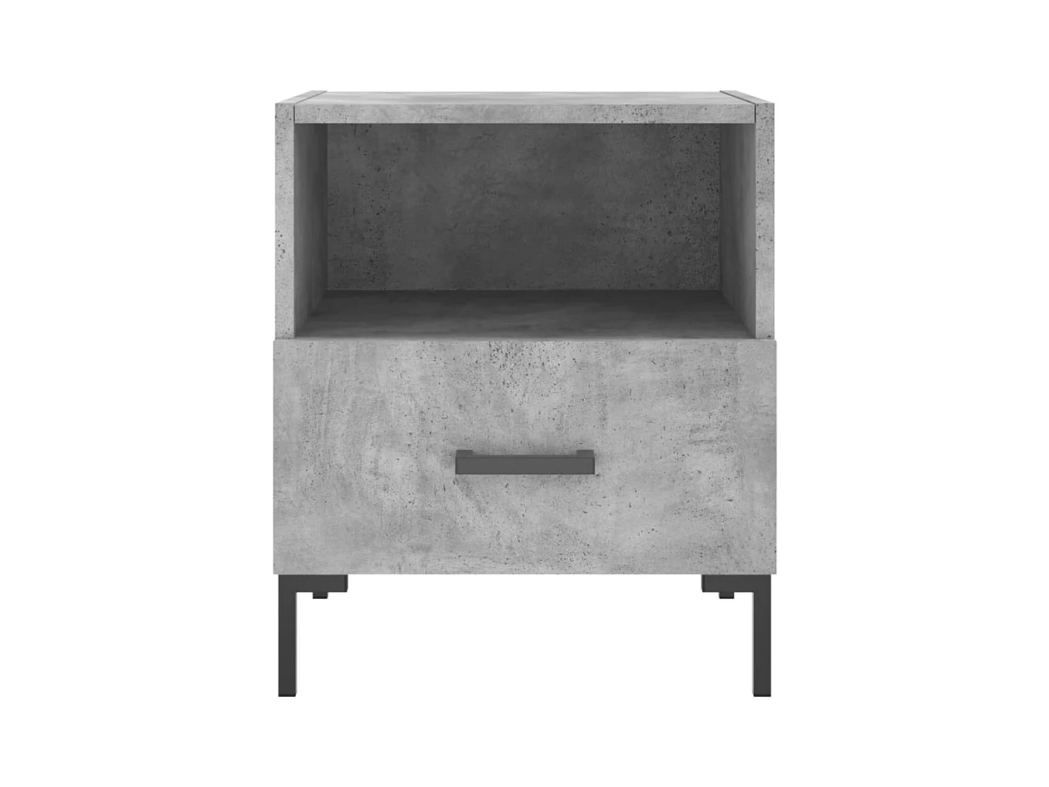 Paul-Henri  Tables de chevet 2pcs gris béton 40x35x47,5cm bois d’ingénierie