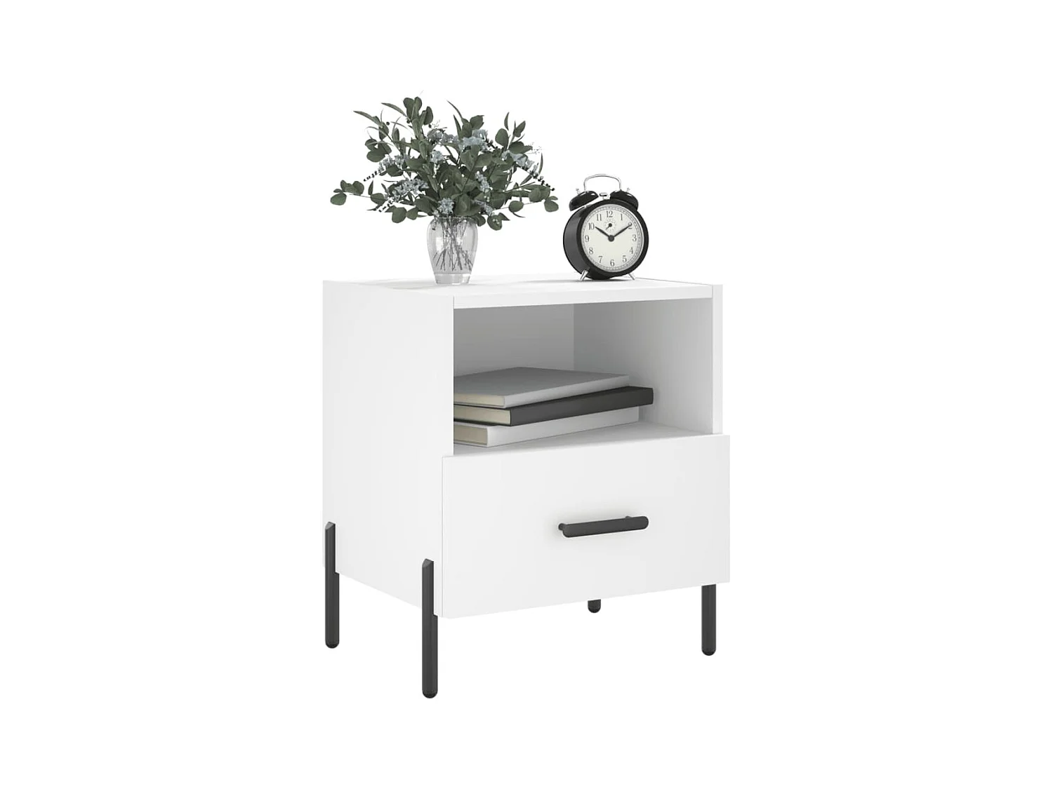 Gilda  Tables de chevet 2 pcs blanc 40x35x47,5 cm bois d’ingénierie