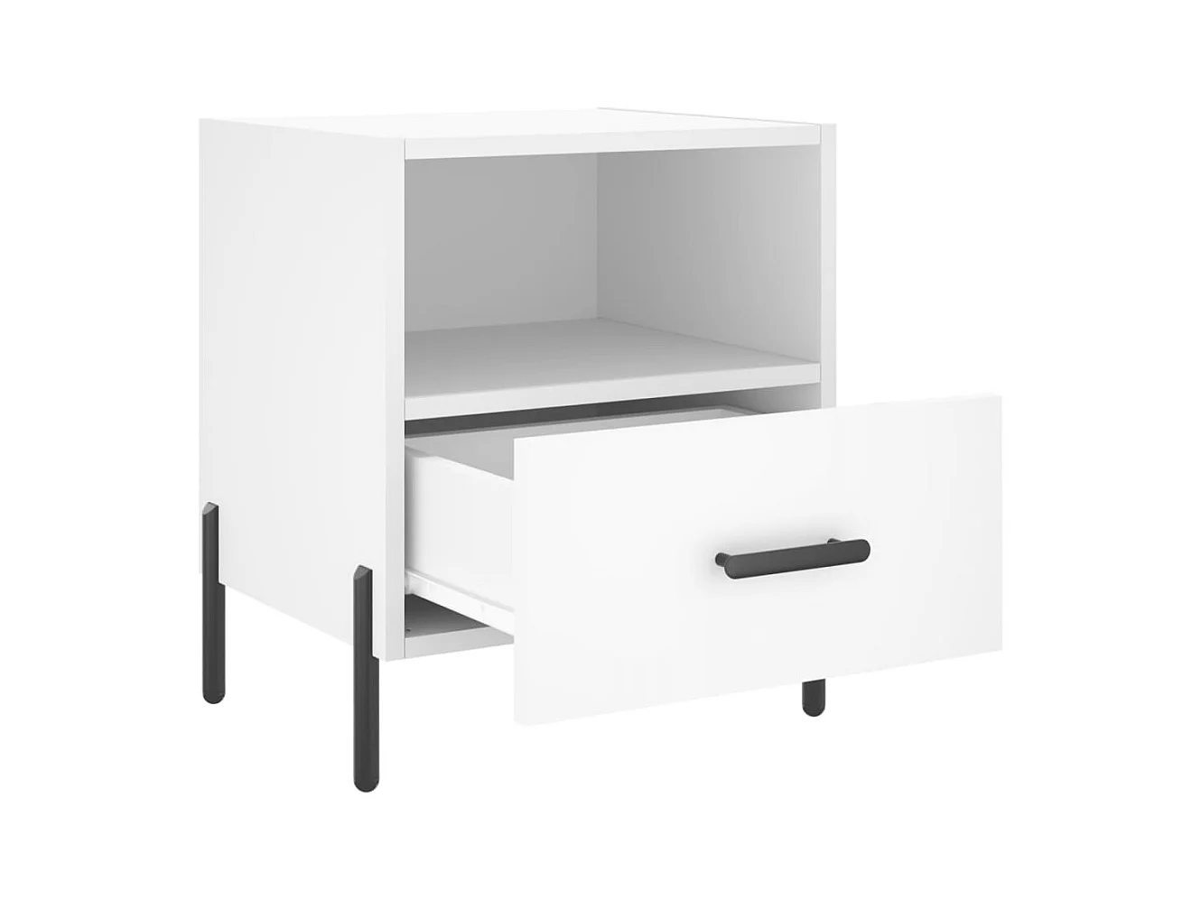 Gilda  Tables de chevet 2 pcs blanc 40x35x47,5 cm bois d’ingénierie