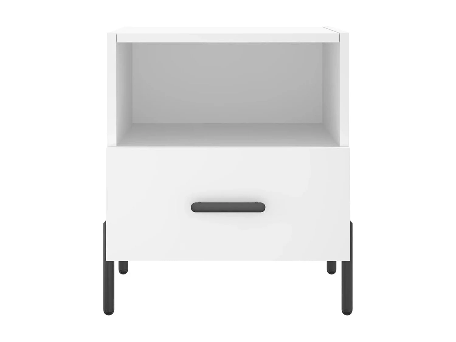 Gilda  Tables de chevet 2 pcs blanc 40x35x47,5 cm bois d’ingénierie