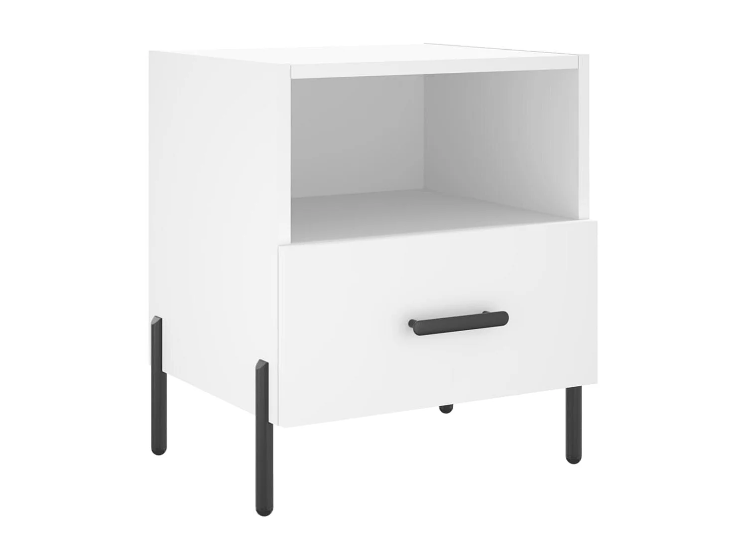Gilda  Tables de chevet 2 pcs blanc 40x35x47,5 cm bois d’ingénierie