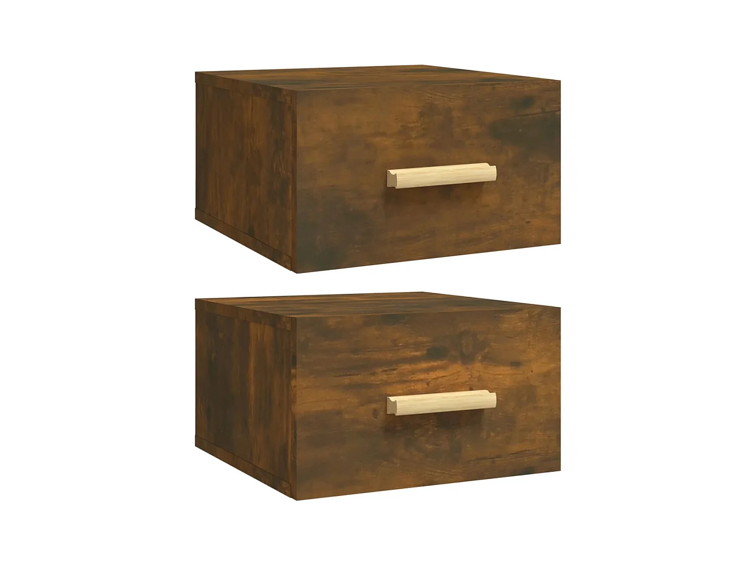 Cody  Tables de chevet murales 2 pcs chêne fumé 35x35x20 cm