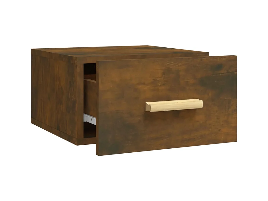 Cody  Tables de chevet murales 2 pcs chêne fumé 35x35x20 cm