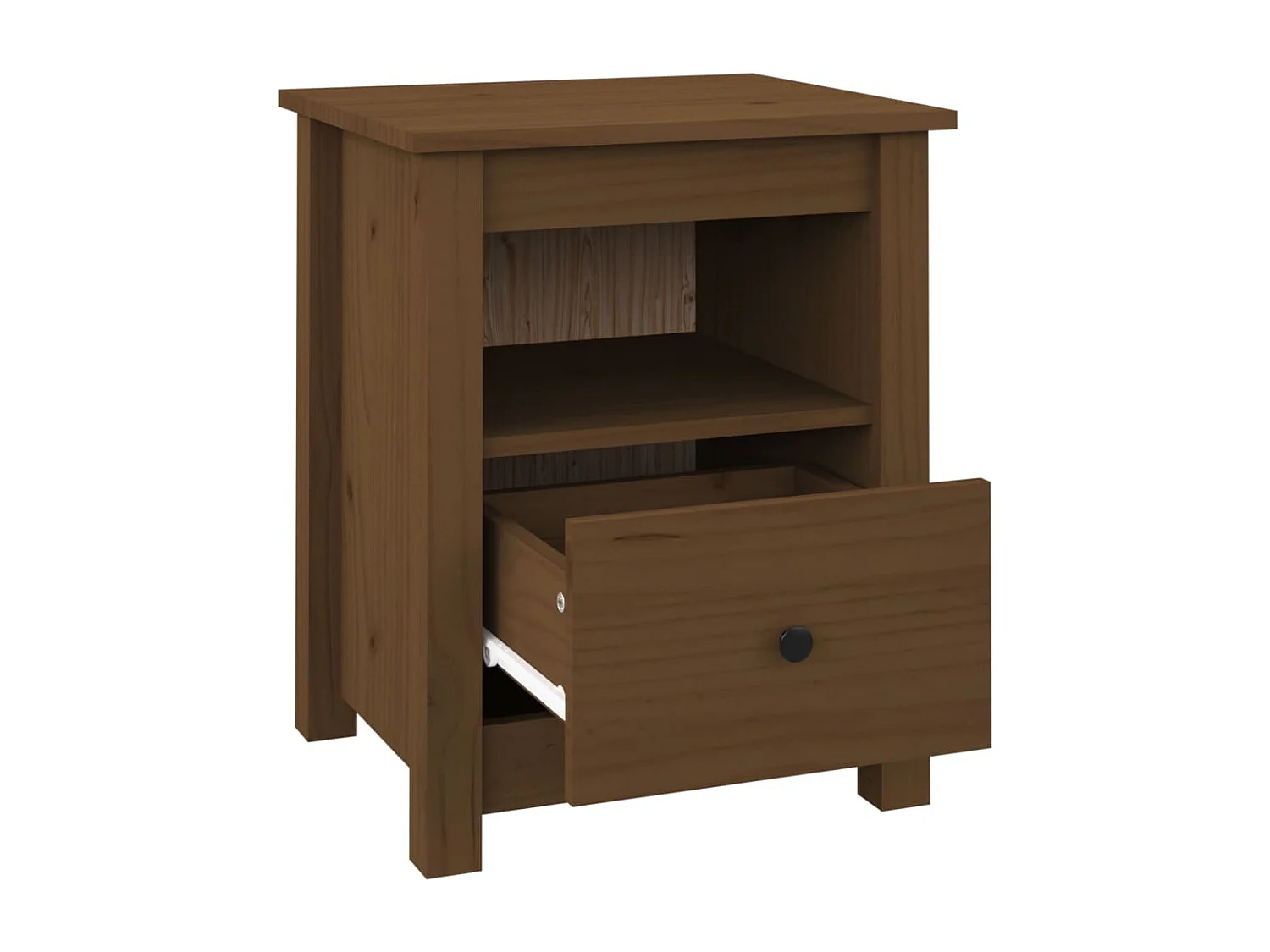 Aldino  Nachttische 2 Stk. Honigbraun 40x35x49 cm Massivholz Kiefer