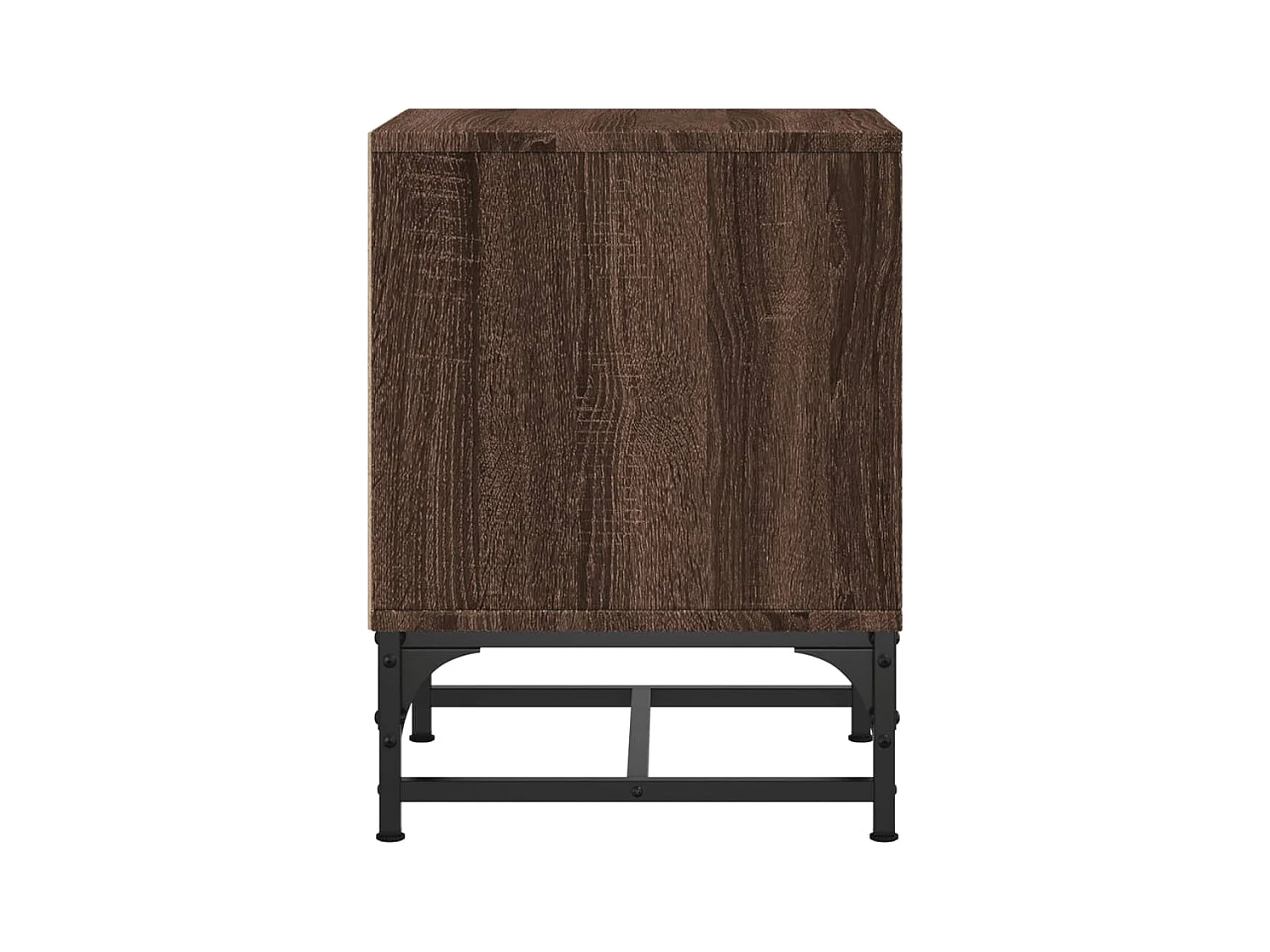 Brussels  Table de chevet avec porte en verre chêne marron 35x37x50 cm