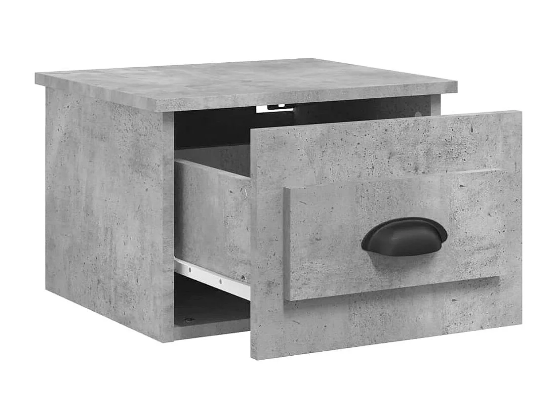 Boven-Leeuwen  Tables de chevet murales 2 pcs gris béton 41,5x36x28 cm