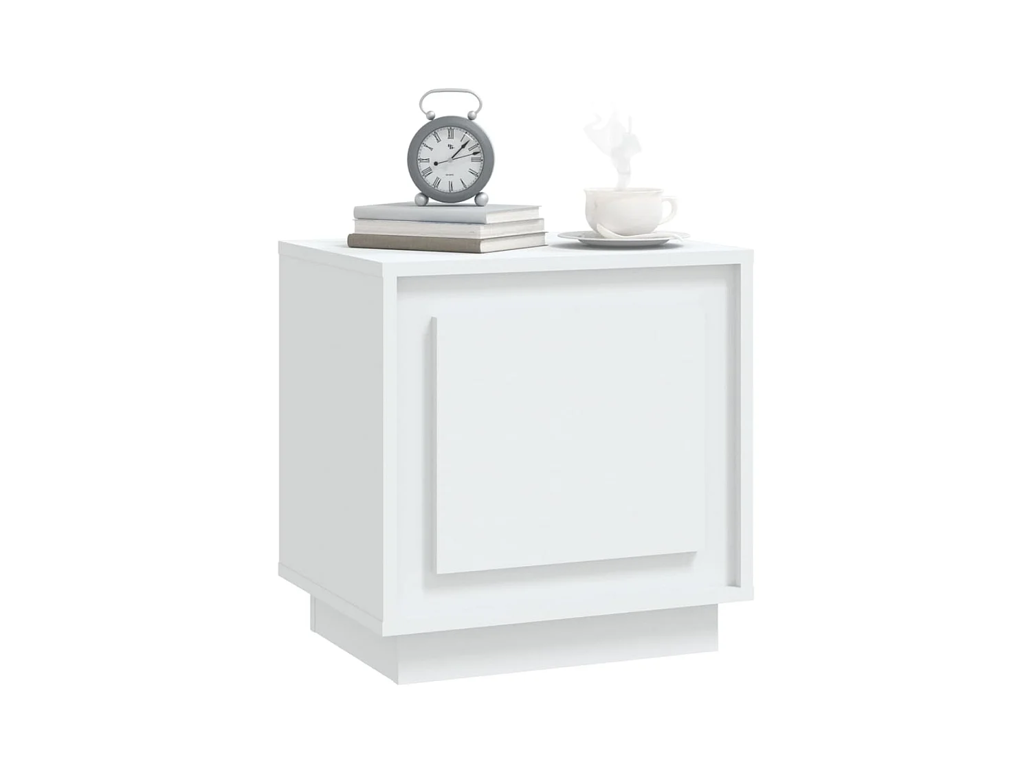 Jordy  Tables de chevet 2 pcs blanc 44x35x45 cm bois d'ingénierie