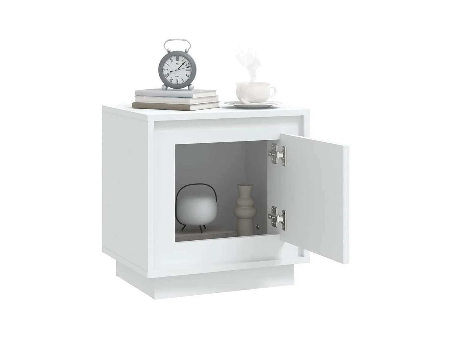 Jordy  Tables de chevet 2 pcs blanc 44x35x45 cm bois d'ingénierie