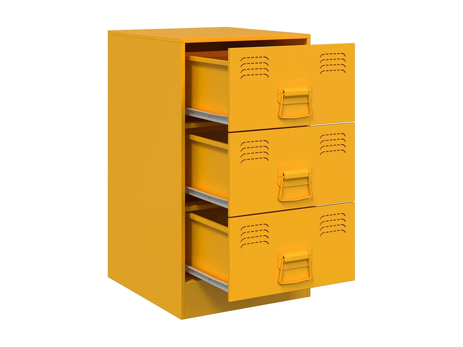 Hereford  Tables de chevet 2 pcs jaune moutarde 34,5x39x62 cm acier