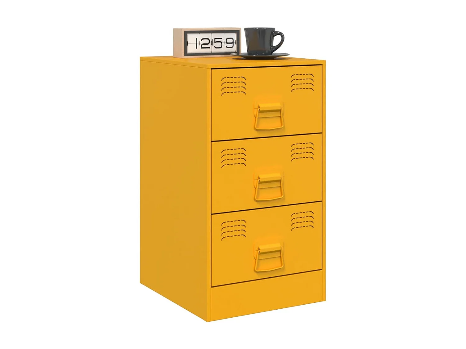 Hereford  Tables de chevet 2 pcs jaune moutarde 34,5x39x62 cm acier