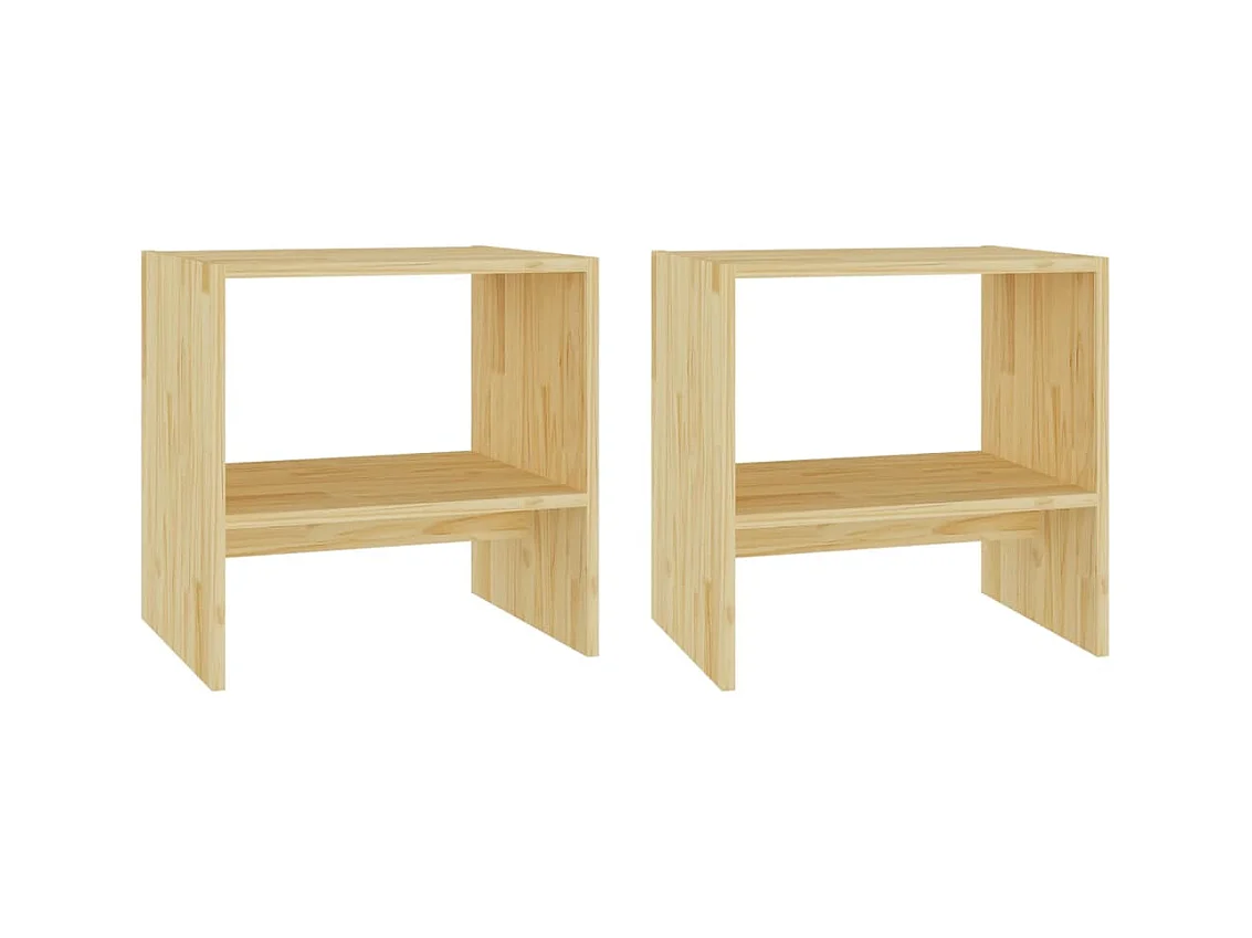 Bogota  Tables de chevet 2 pcs 40x30,5x40 cm Bois de pin massif