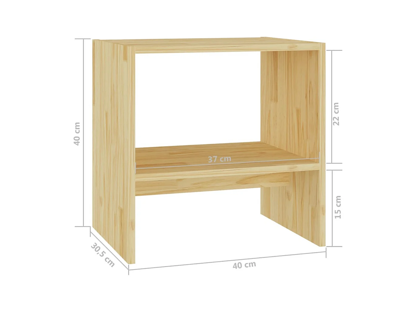 Bogota  Tables de chevet 2 pcs 40x30,5x40 cm Bois de pin massif