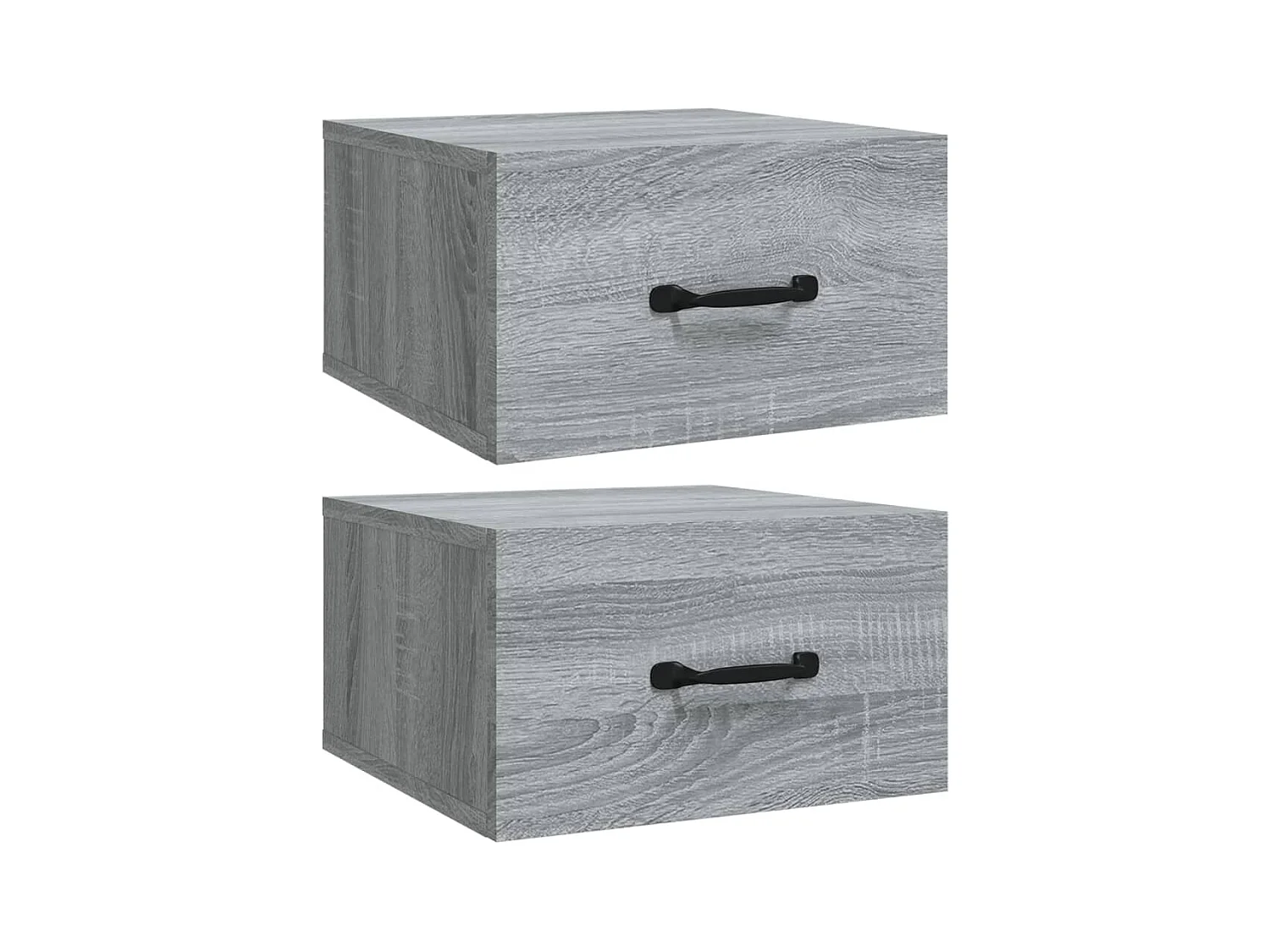 Gemma  Tables de chevet murales 2 pcs Sonoma gris 35x35x20 cm