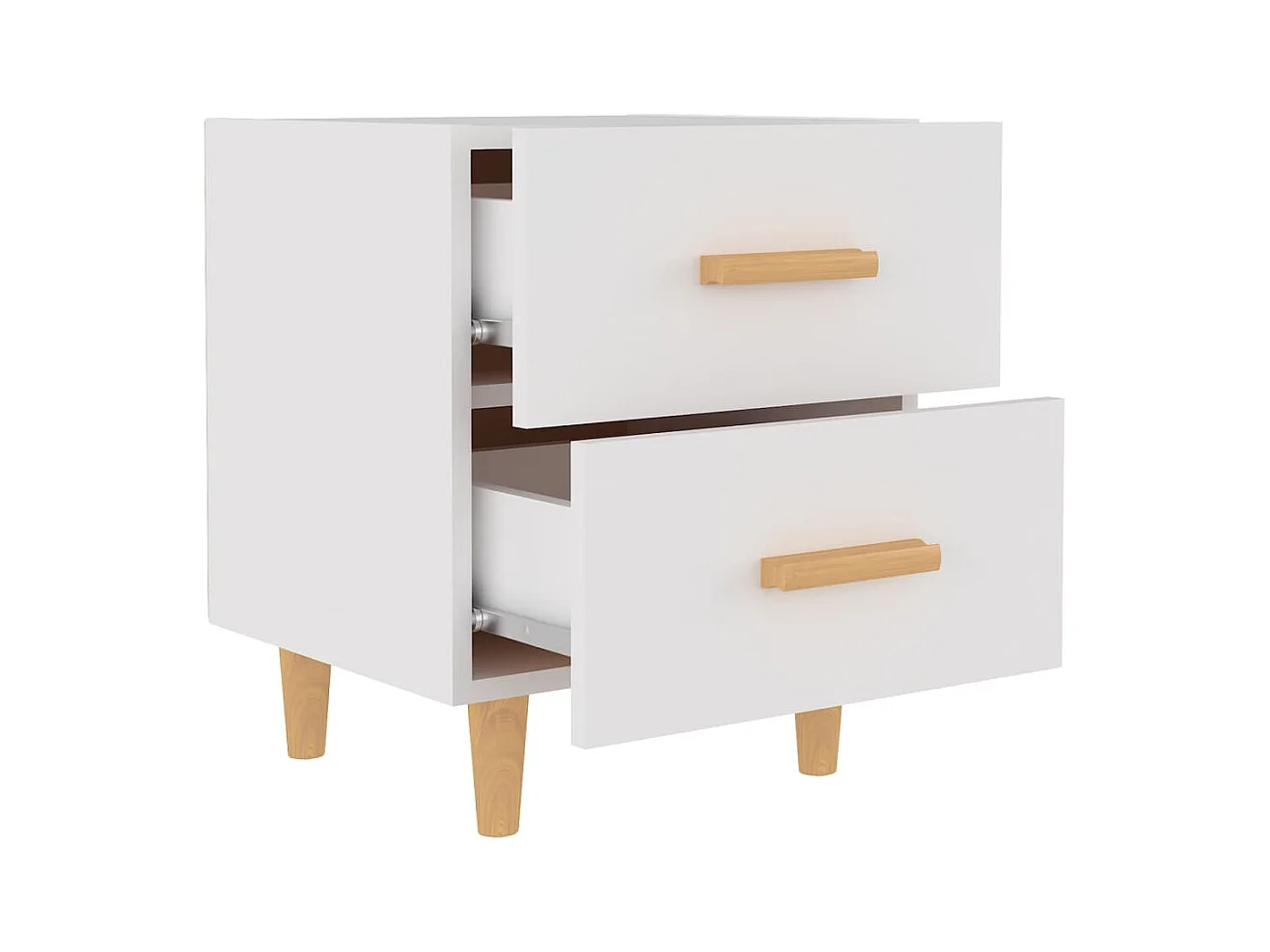 Ferrara  Tables de chevet 2 pcs Blanc 40x35x47,5 cm