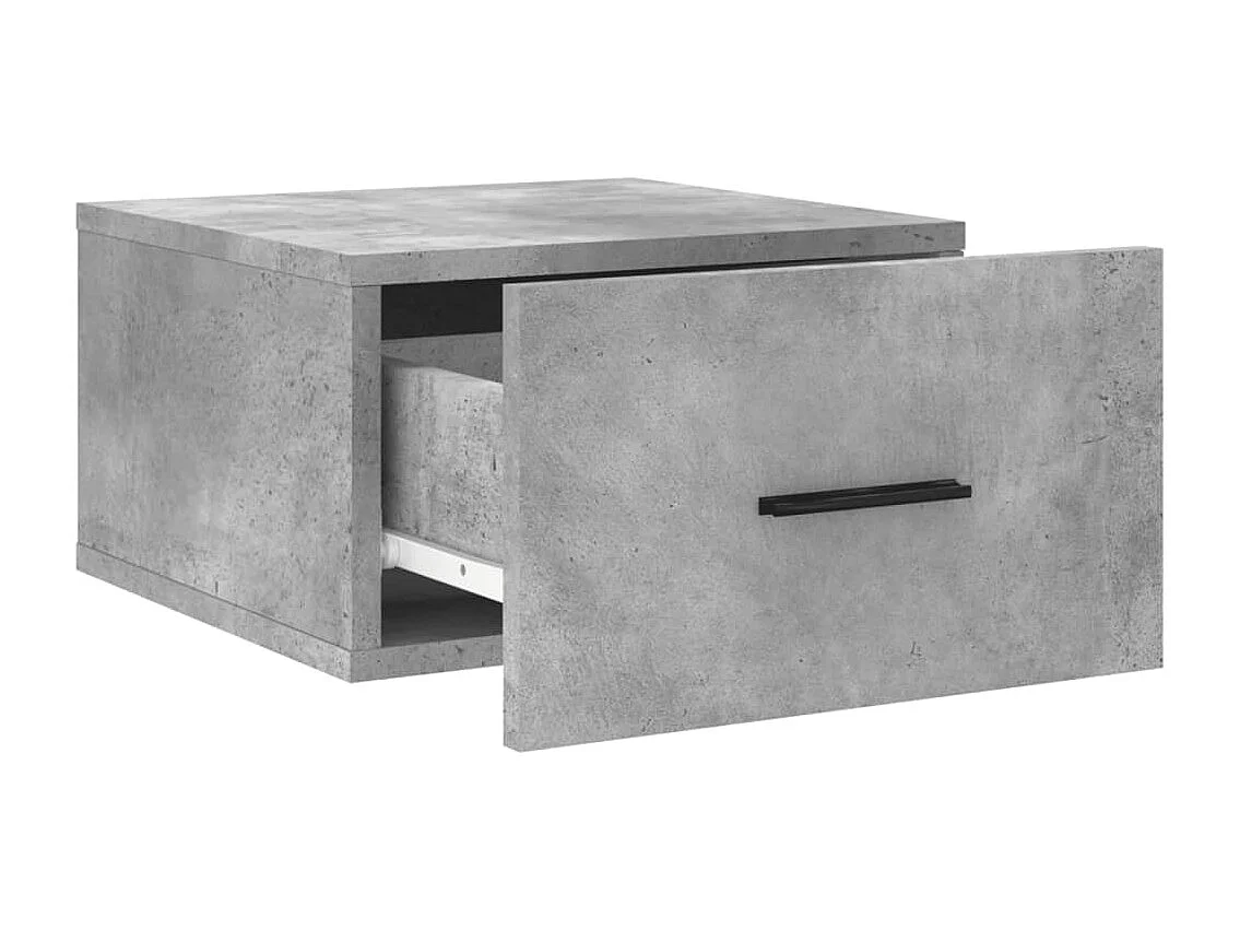 Ulfvin  Table de chevet murale gris béton 35x35x20 cm