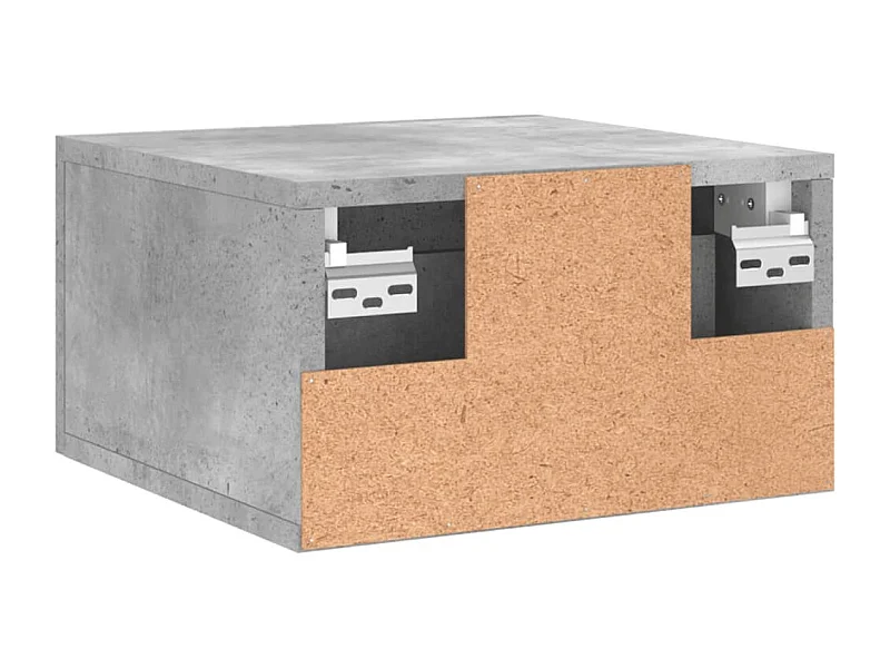 Ulfvin  Table de chevet murale gris béton 35x35x20 cm
