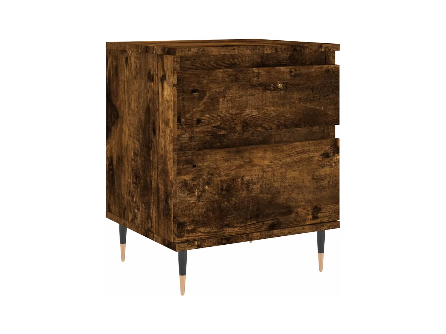 Bastiaan  Table de chevet chêne fumé 40x35x50 cm bois d’ingénierie