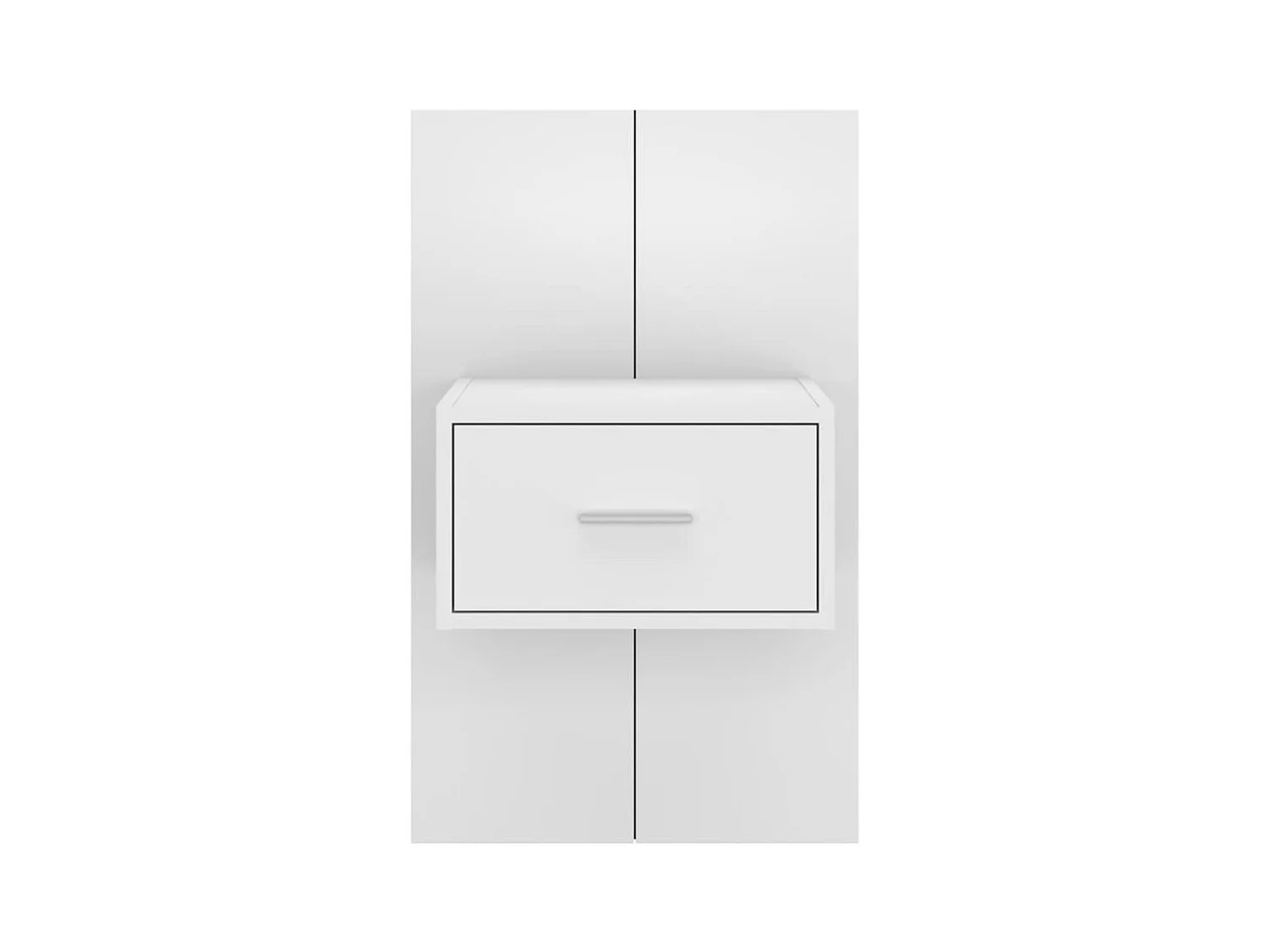 Saffira  Tables de chevet murales 2 pcs Blanc