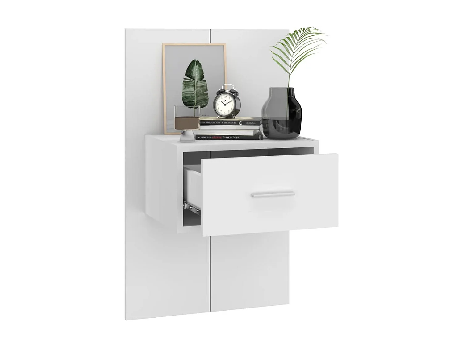 Saffira  Tables de chevet murales 2 pcs Blanc