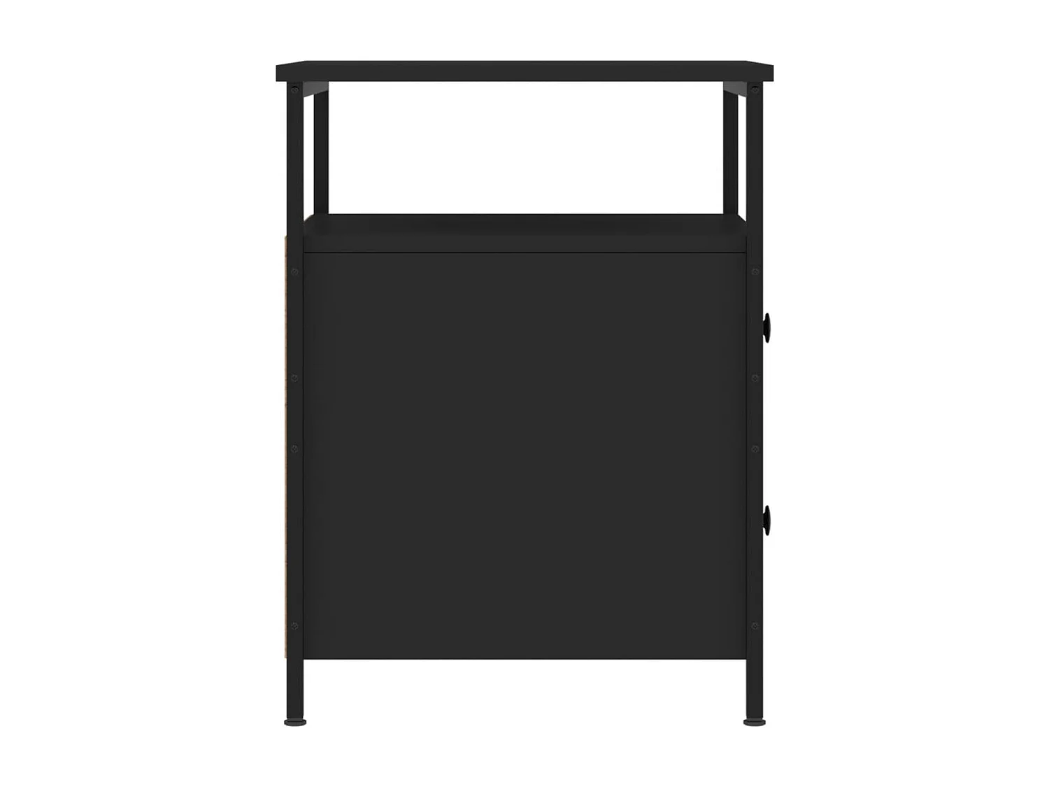 Janora  Table de chevet noir 44x45x60 cm bois d’ingénierie