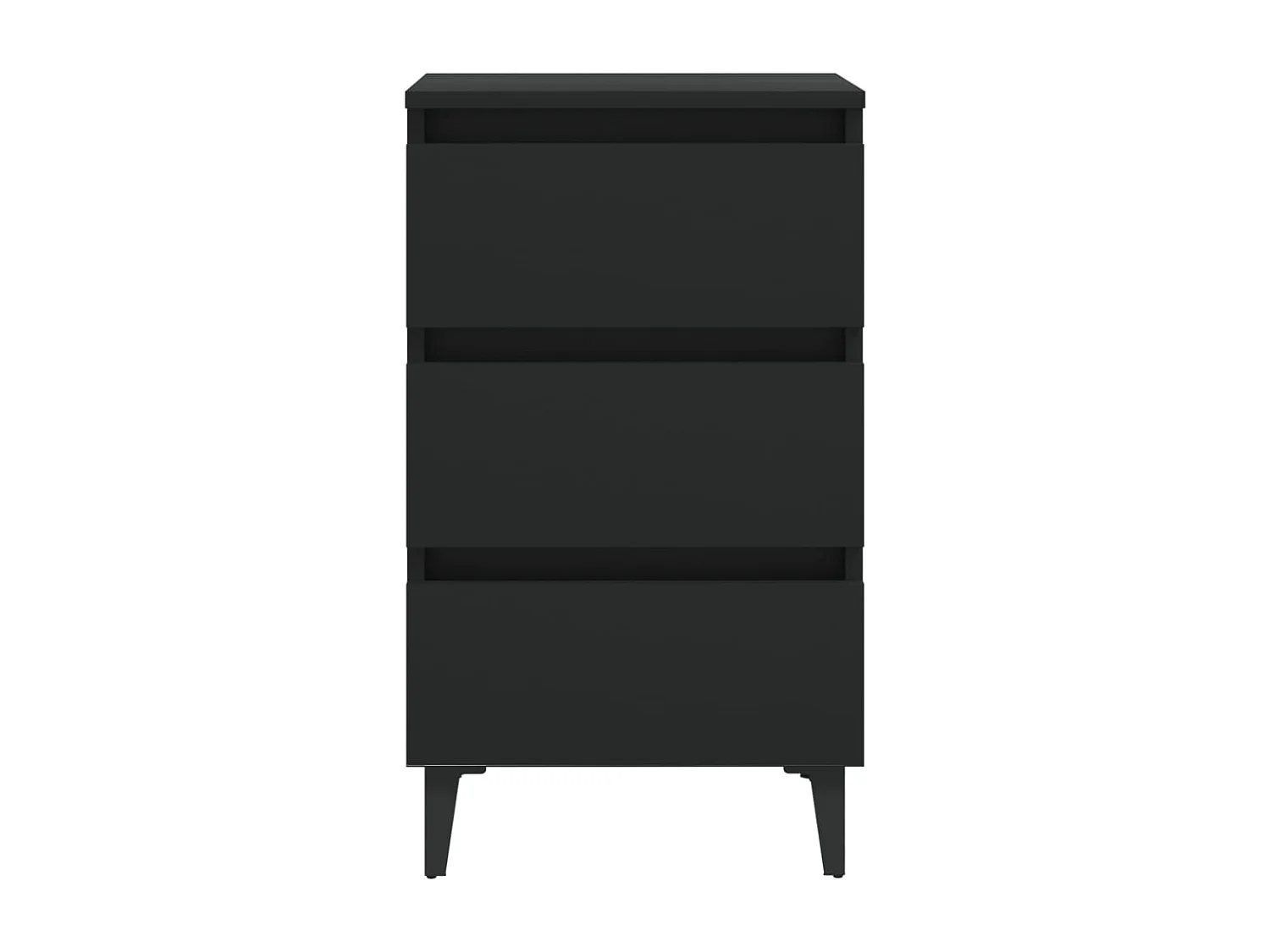 Artan  Table de chevet avec pieds en métal noir 40x35x69 cm