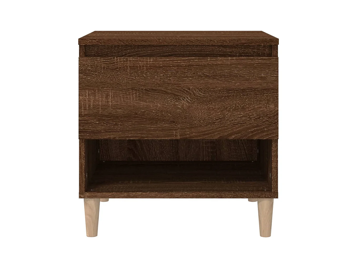 Galorn  Tables de chevet 2 pcs Chêne brun 50x46x50 cm Bois d’ingénierie