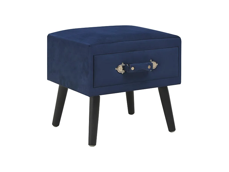 Dorien  Nachttische 2 Stk. Blau 40 x 35 x 40 cm Samt