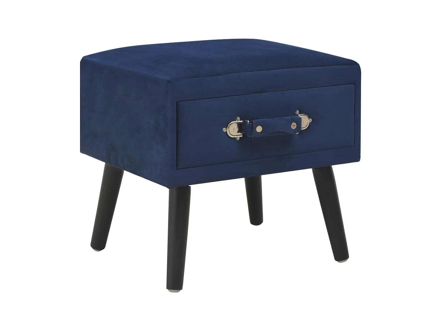 Dorien  Tables de chevet 2 pcs Bleu 40x35x40 cm Velours
