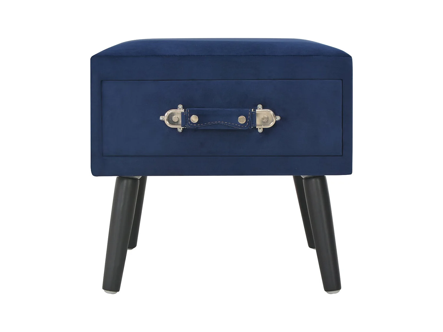 Dorien  Tables de chevet 2 pcs Bleu 40x35x40 cm Velours