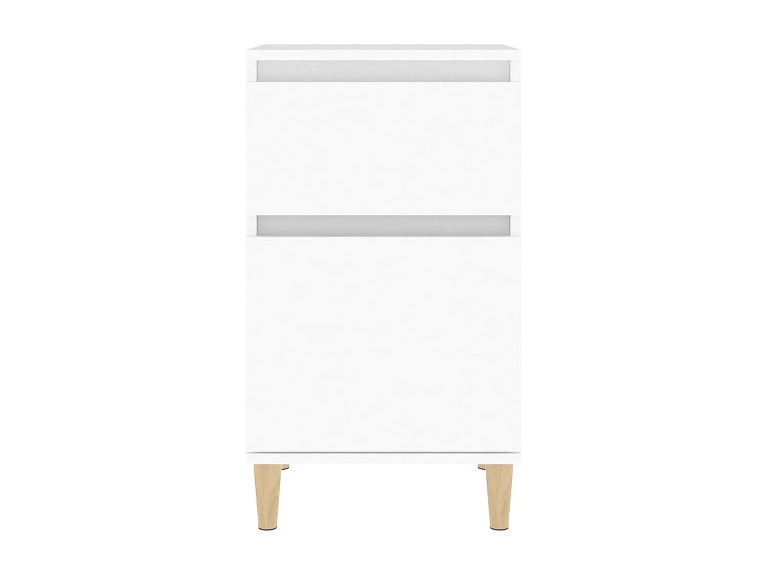 Bellevue  Tables de chevet 2 pcs blanc 40x35x70 cm