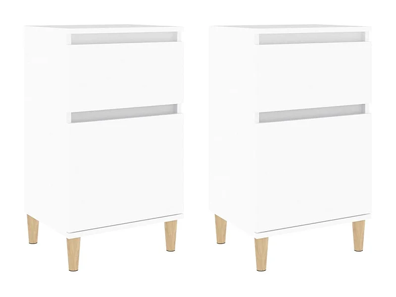 Bellevue  Nachtkastjes 2 st 40x35x70 cm wit