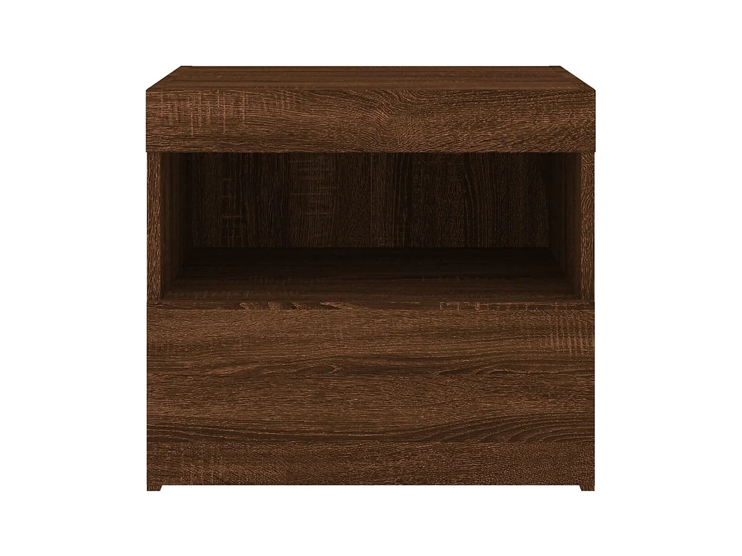 Bishop  Tables de chevet et lumières LED 2 pcs chêne marron 50x40x45 cm