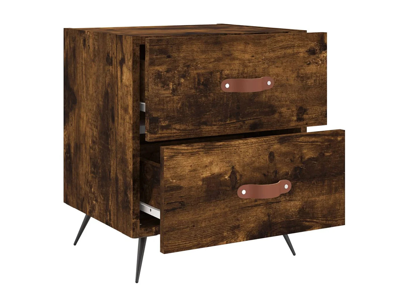 Yvella  Nachtkastje 40x35x47,5 cm bewerkt hout gerookt eikenkleurig