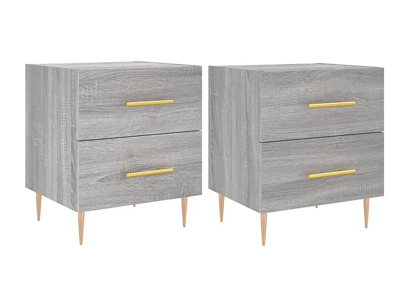 Villa Park  Tables de chevet 2 pcs sonoma gris 40x35x47,5 cm