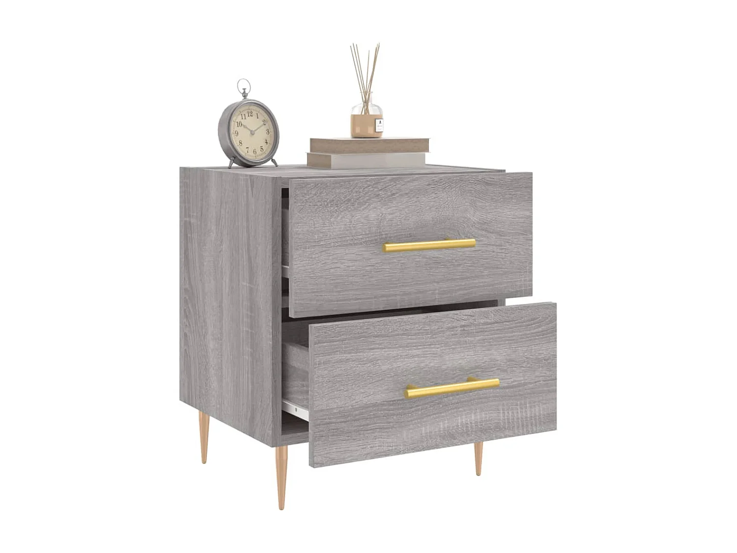 Villa Park  Tables de chevet 2 pcs sonoma gris 40x35x47,5 cm