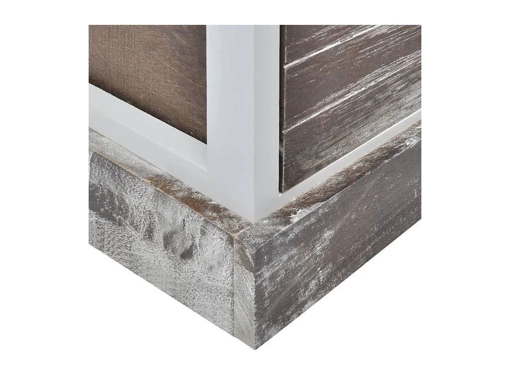 Hellan  Table de chevet 2 pcs Marron et Blanc