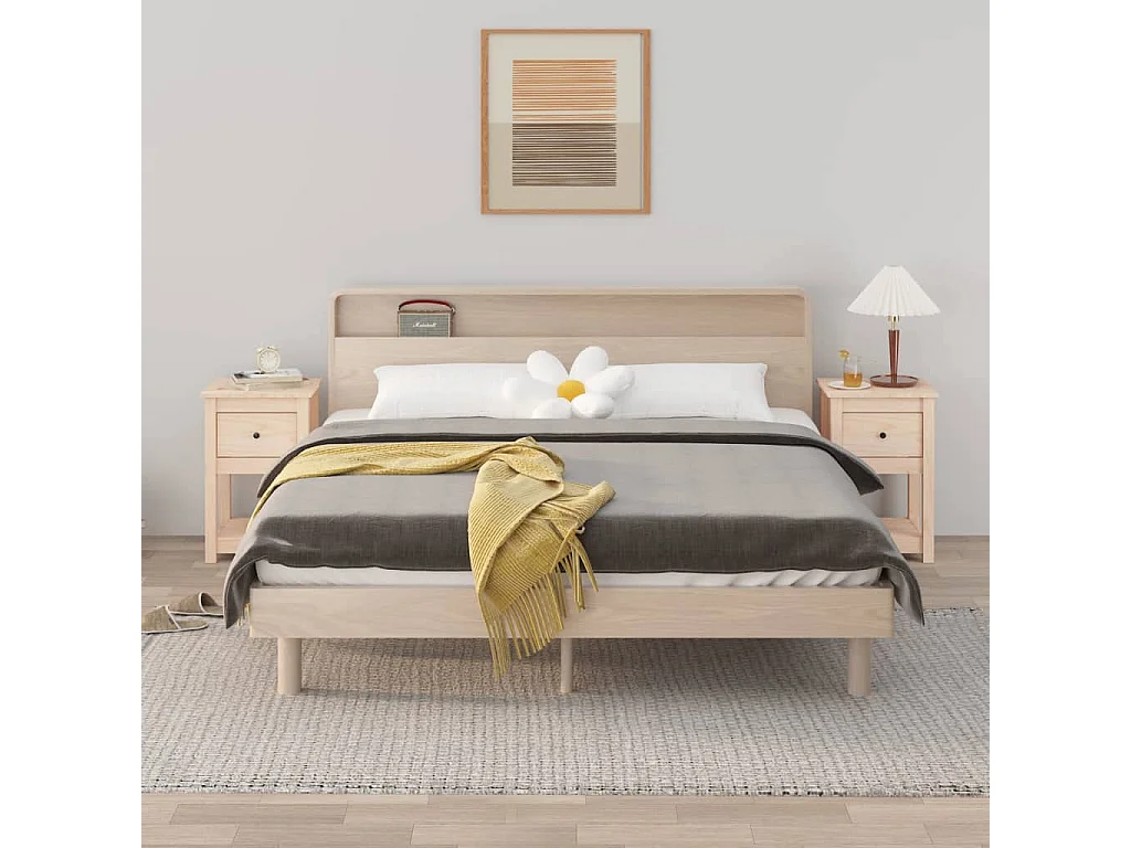 Fourmies  Nachtkastjes 2 st 40x35x61,5 cm massief grenenhout