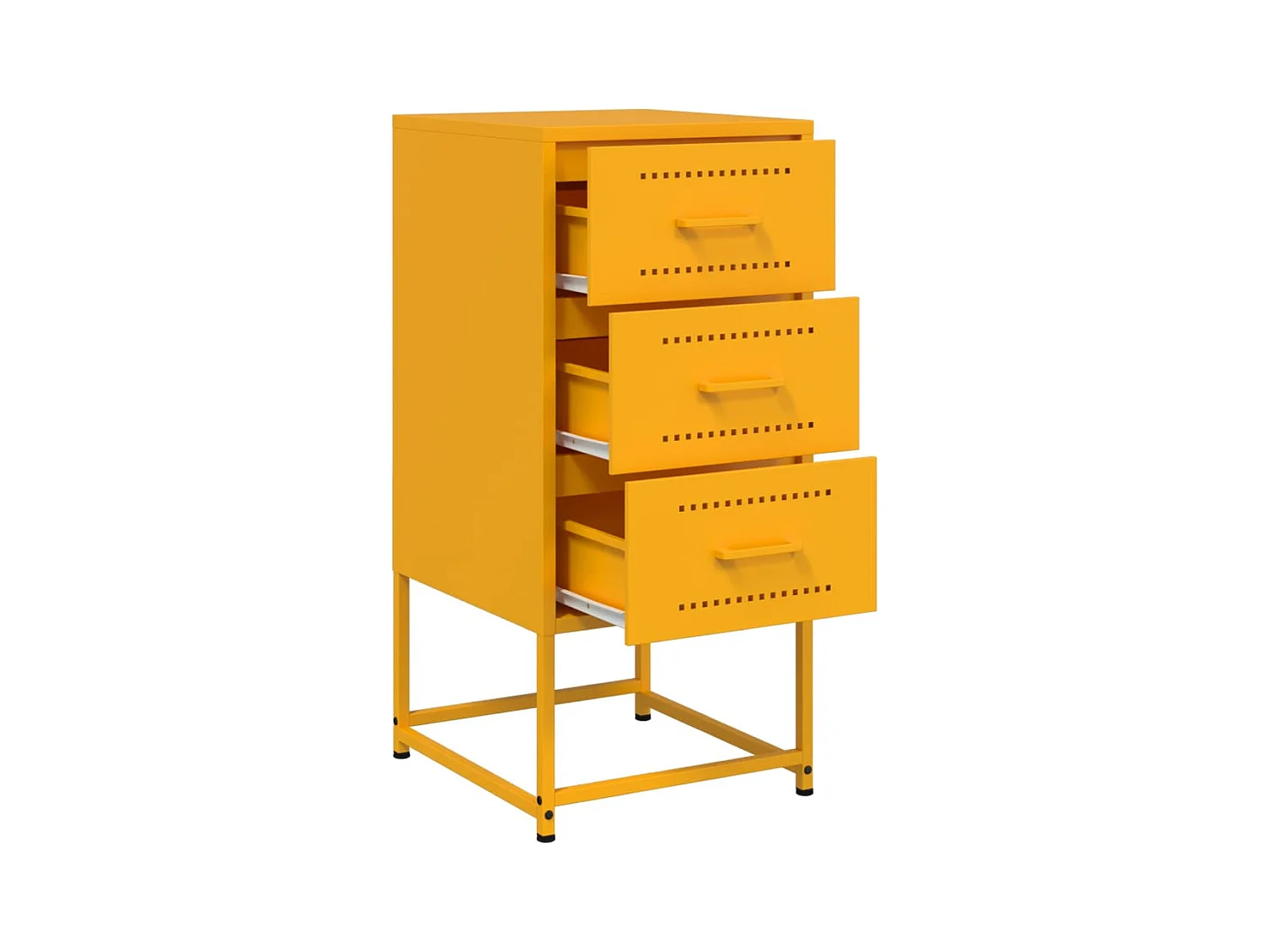 Isle of Hope  Tables de chevet 2 pcs jaune moutarde 36x39x78 cm acier