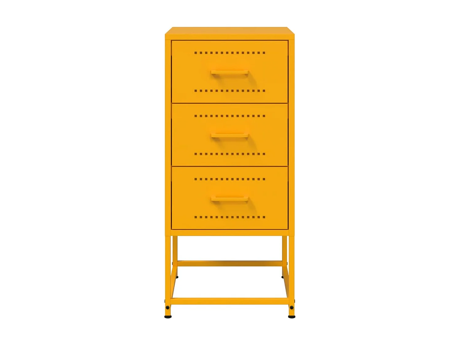 Isle of Hope  Tables de chevet 2 pcs jaune moutarde 36x39x78 cm acier