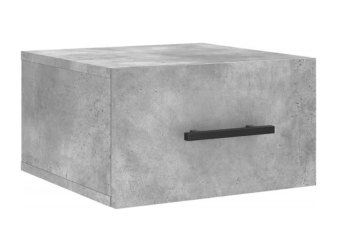 Evelyn Marie  Tables de chevet murales 2 pcs gris béton 35x35x20 cm