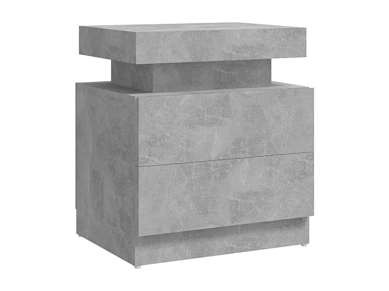 Reinir  Table de chevet Gris béton 45x35x52 cm Bois d'ingénierie