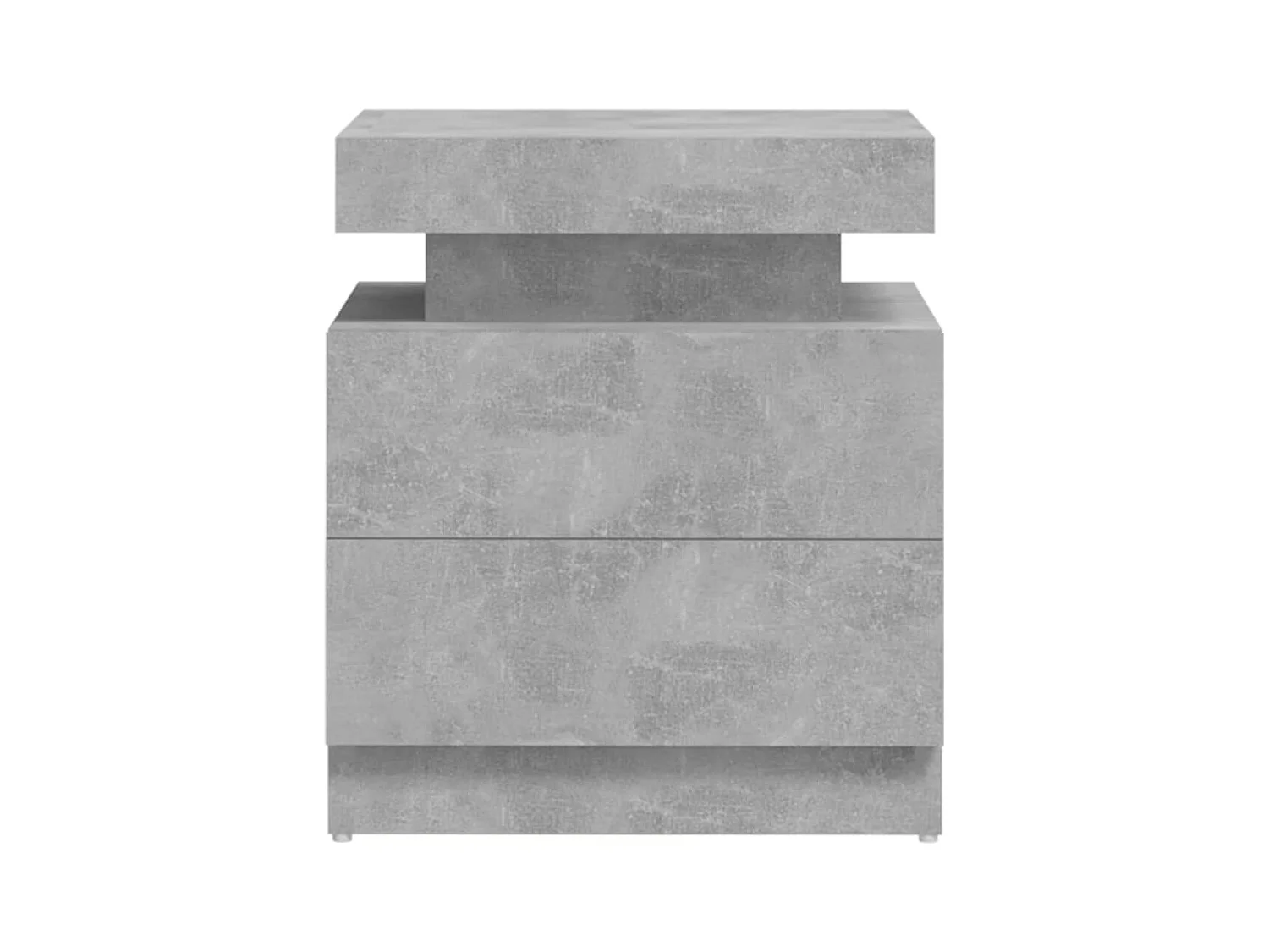 Reinir  Table de chevet Gris béton 45x35x52 cm Bois d'ingénierie