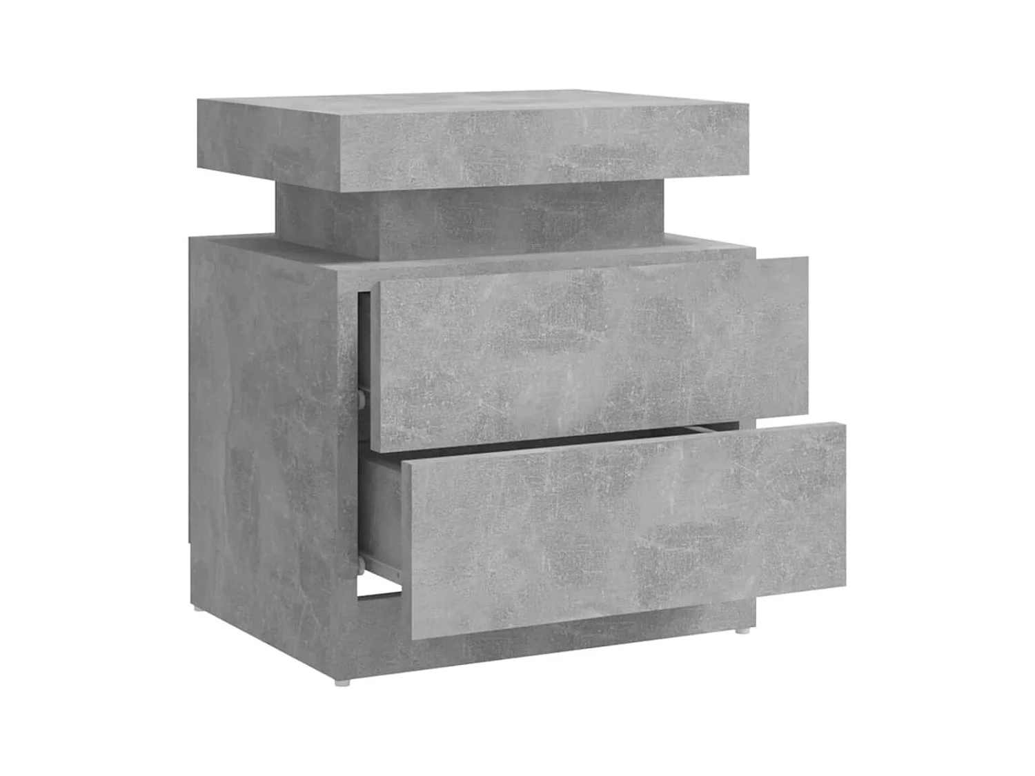 Reinir  Table de chevet Gris béton 45x35x52 cm Bois d'ingénierie
