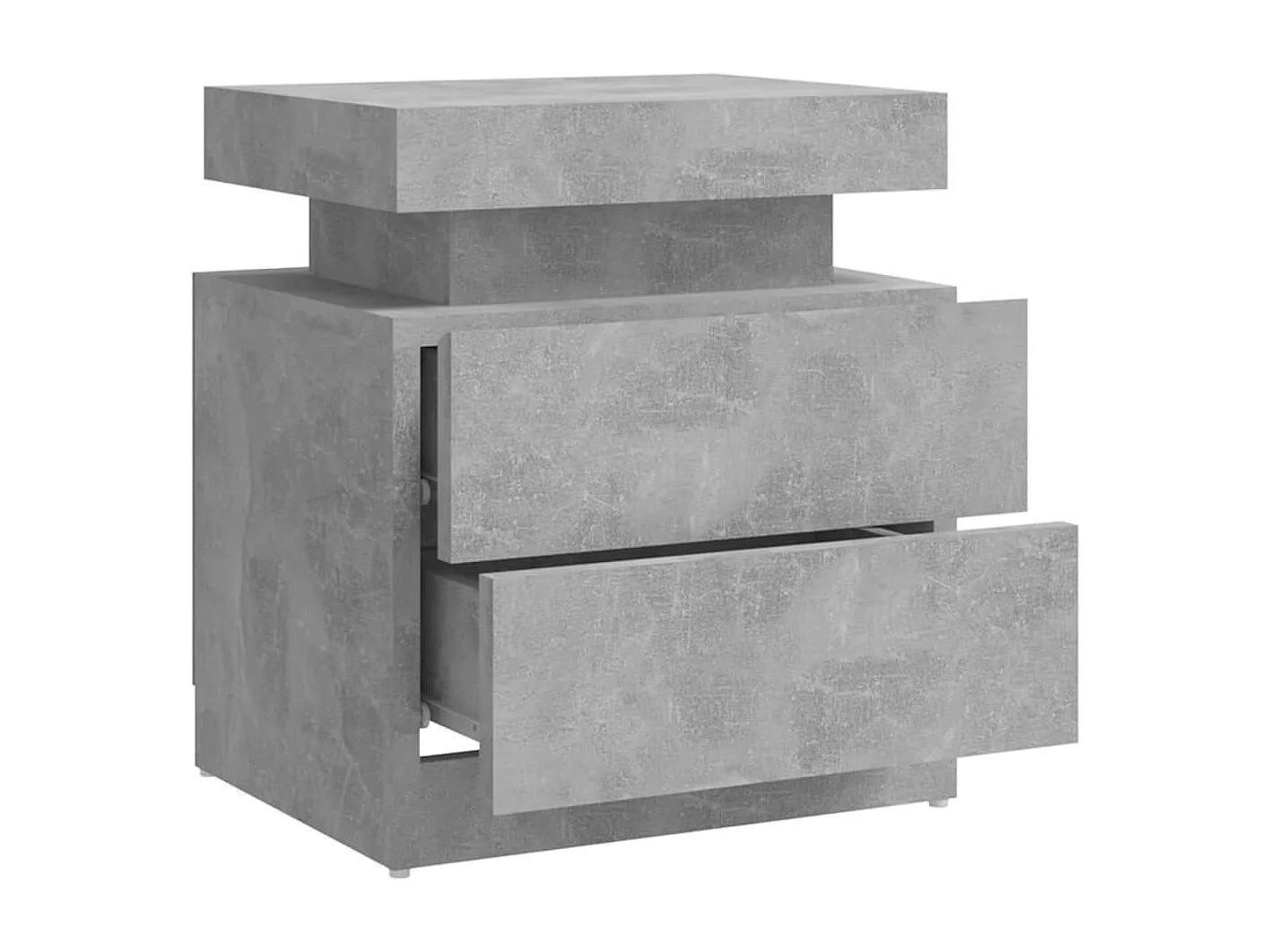 Reinir  Table de chevet Gris béton 45x35x52 cm Bois d'ingénierie