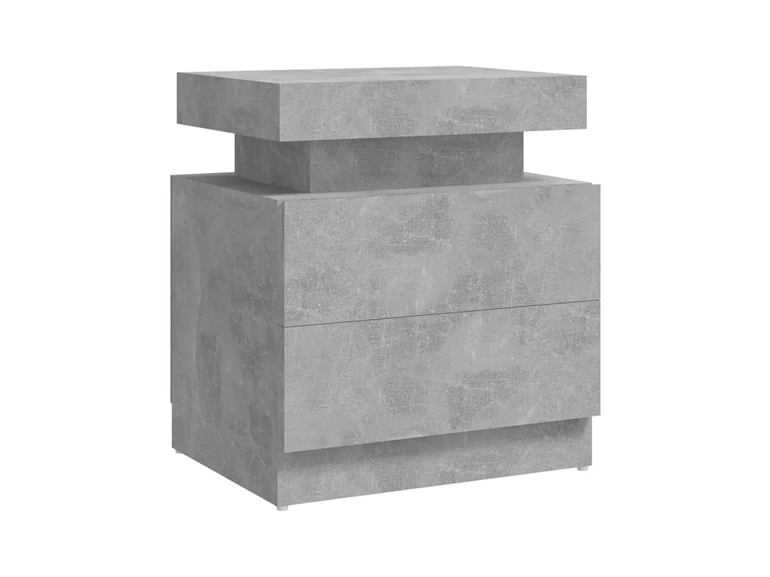 Reinir  Table de chevet Gris béton 45x35x52 cm Bois d'ingénierie