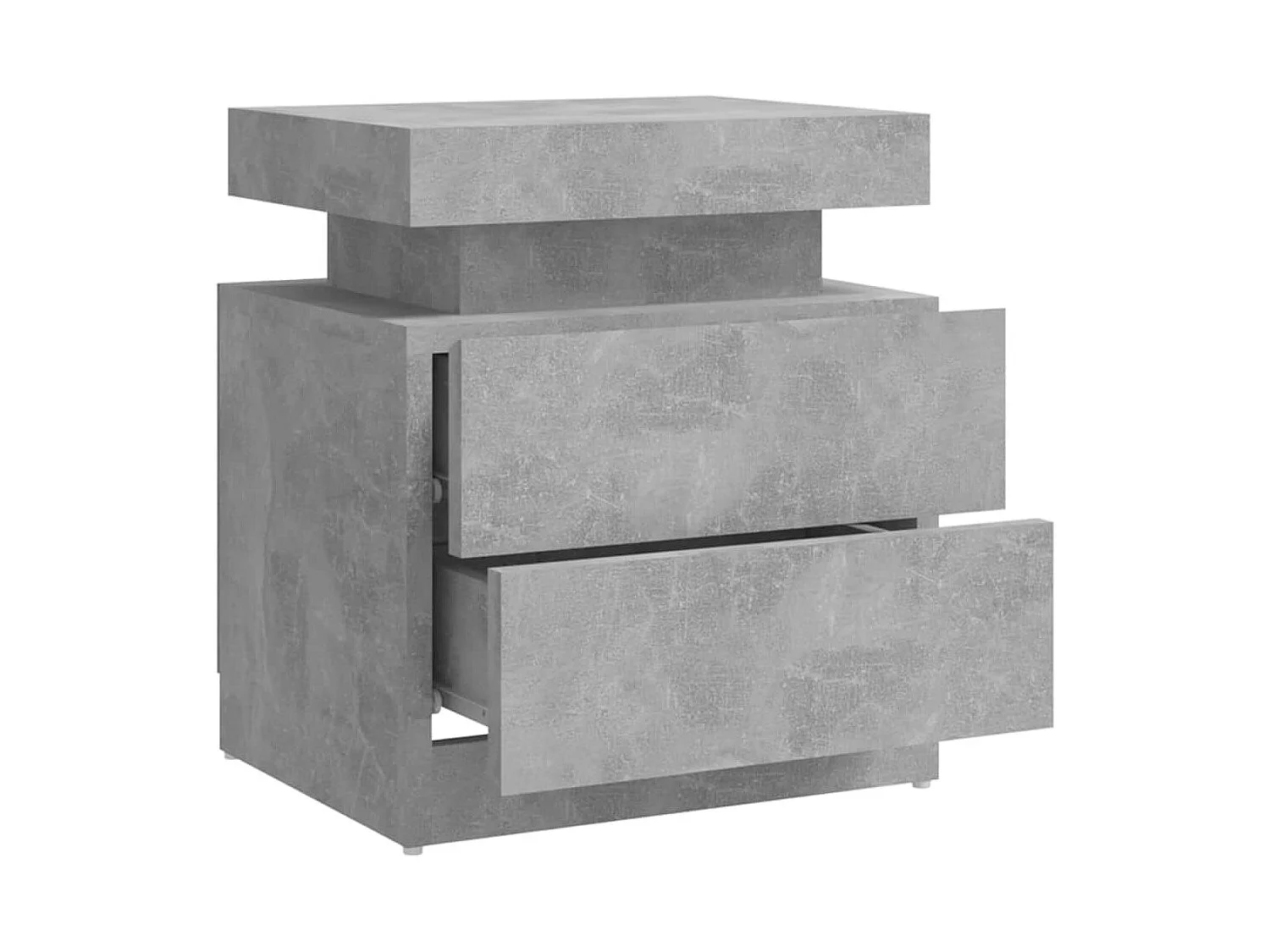 Reinir  Table de chevet Gris béton 45x35x52 cm Bois d'ingénierie